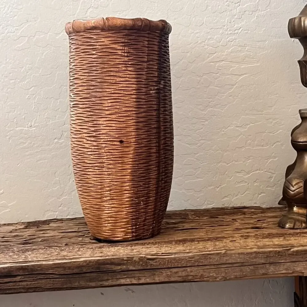 Decorative Turned Wood Vase 11
